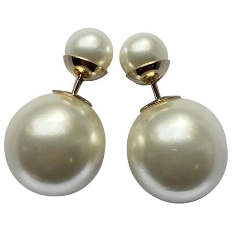 vintage dior pearl earrings|christian dior tribales earrings.